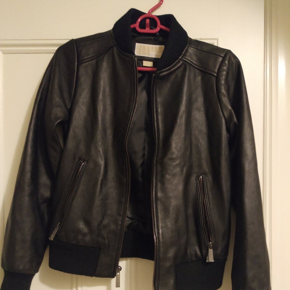 Michael Kors genuine leather jacket XS